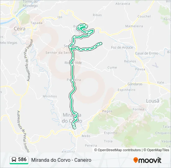 586 Bus Line Map