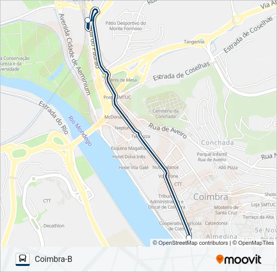 TRANSPORTES ALTERNATIVOS Bus Line Map