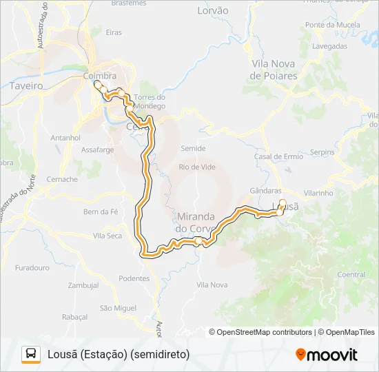 TRANSPORTES ALTERNATIVOS Bus Line Map