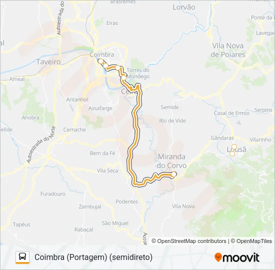 TRANSPORTES ALTERNATIVOS Bus Line Map