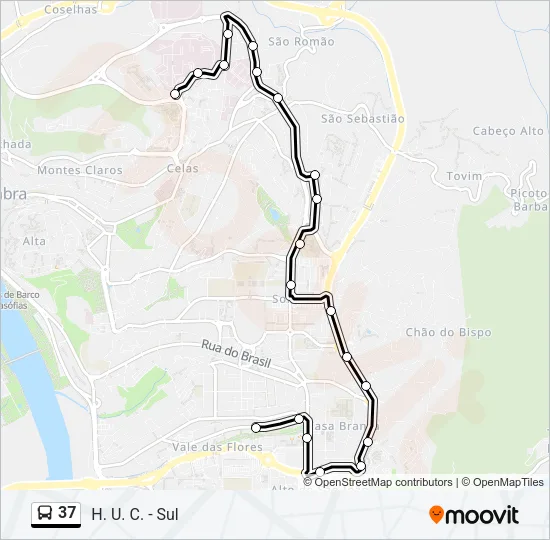 37 Bus Line Map