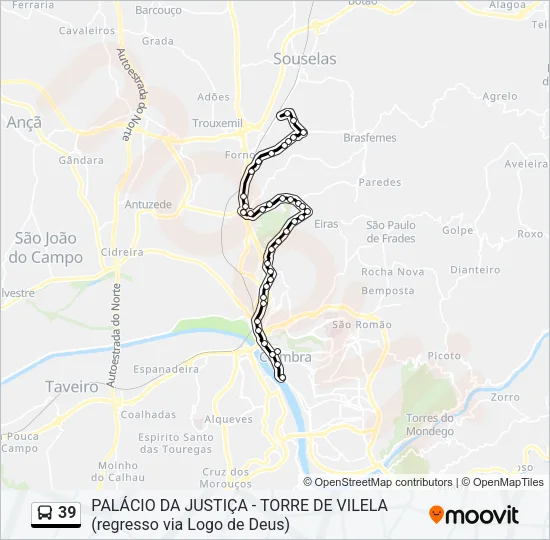 39 Bus Line Map