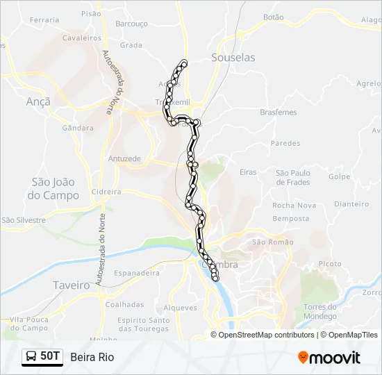 50T Bus Line Map