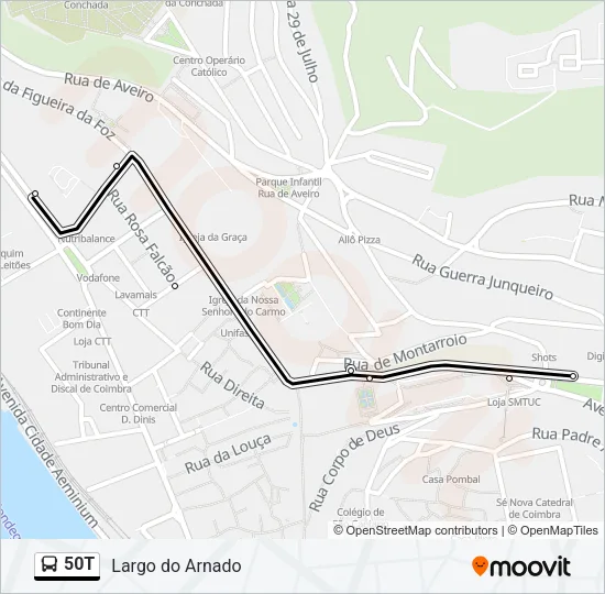 50T Bus Line Map