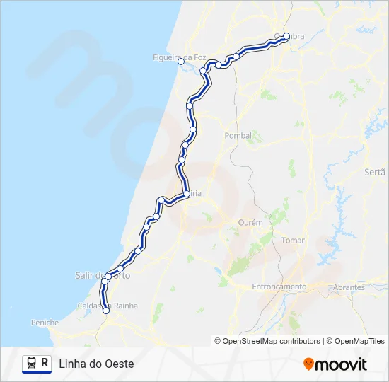 R Train Path R Route: Schedules, Stops & Maps - Caldas Da Rainha (Updated)