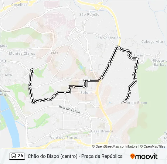 26 Bus Line Map