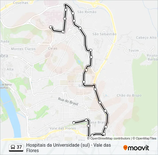 37 Bus Line Map