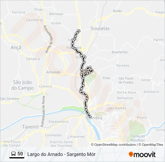 50 Bus Line Map