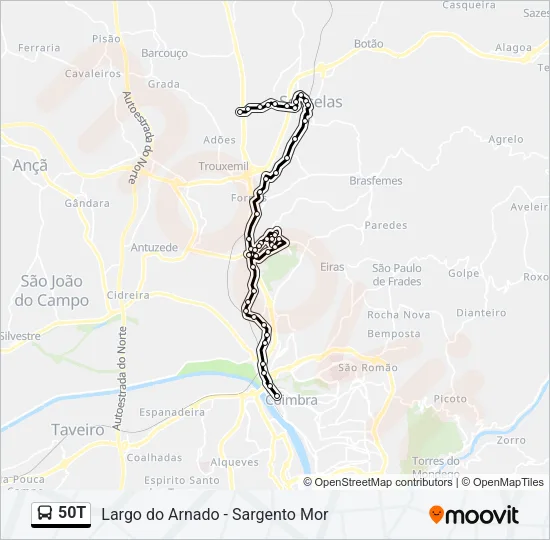 50T Bus Line Map