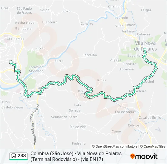 238 Bus Line Map