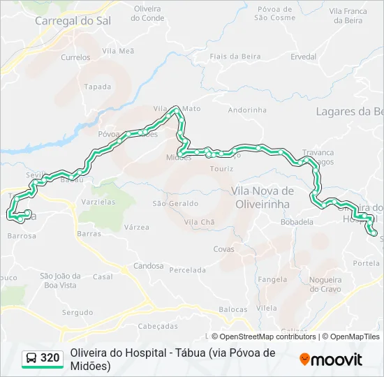 320 Bus Line Map