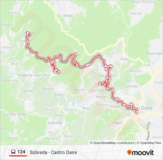 124 Bus Line Map