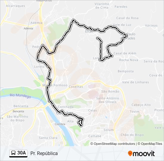 30A bus Line Map