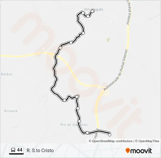 44 Bus Line Map