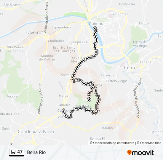 47 Bus Line Map