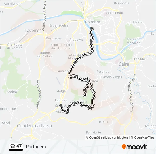 47 Bus Line Map