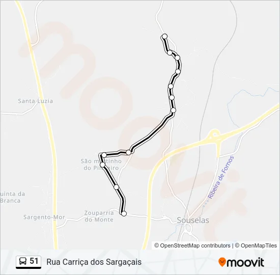 51 Bus Line Map