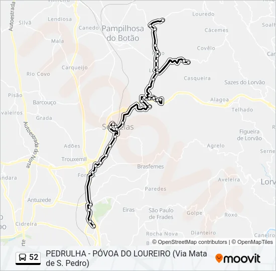 52 Bus Line Map