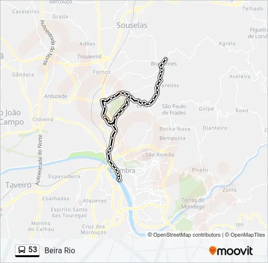 53 Bus Line Map