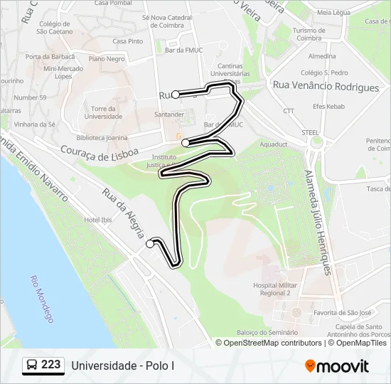 223 Bus Line Map