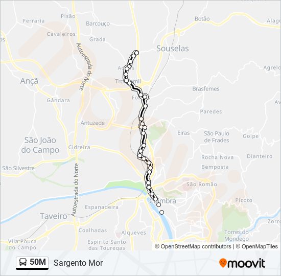 50M bus Line Map