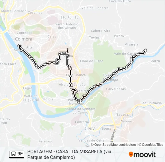 9F Bus Line Map