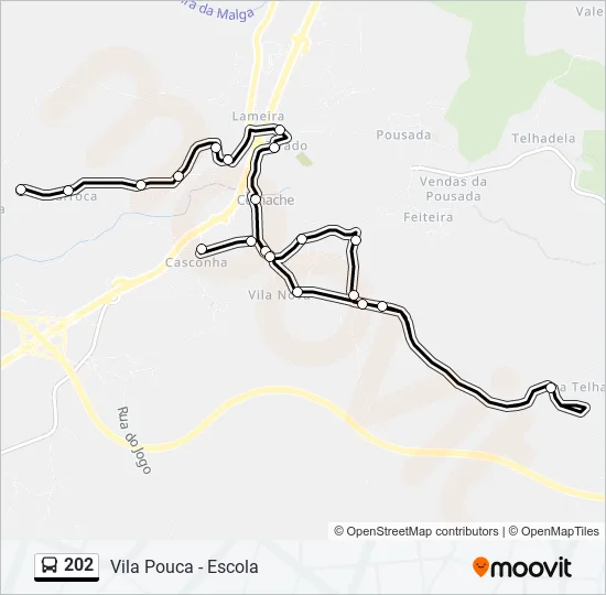 202 Bus Line Map
