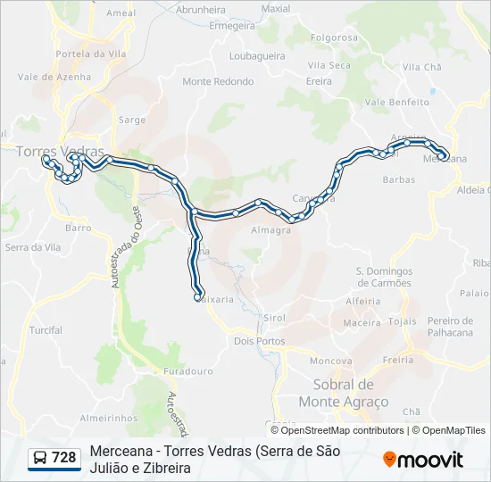 728 Bus Line Map