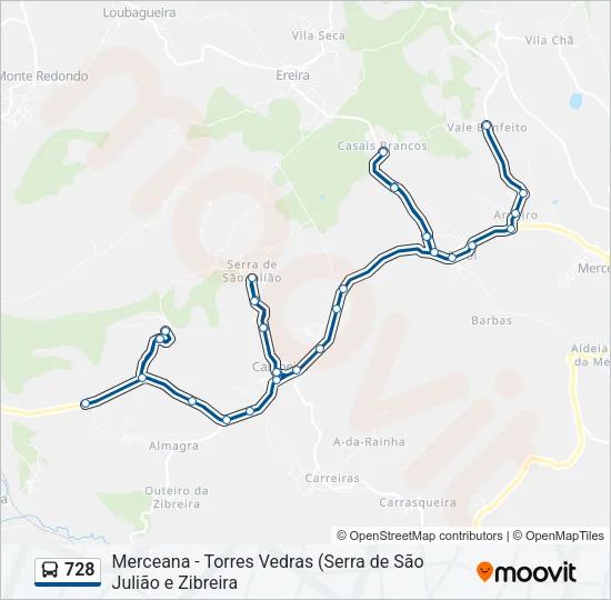 728 Bus Line Map