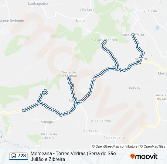 728 Bus Line Map