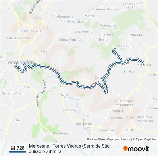 728 Bus Line Map