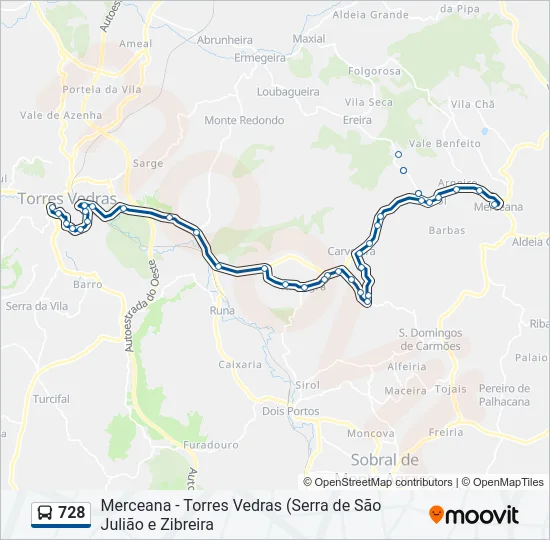 728 Bus Line Map