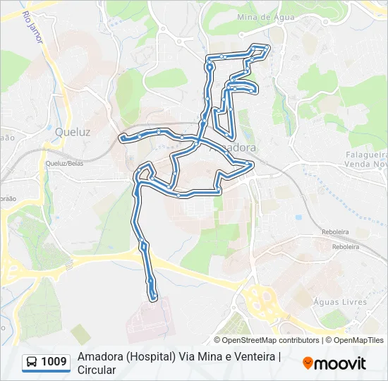 1009 Bus Line Map