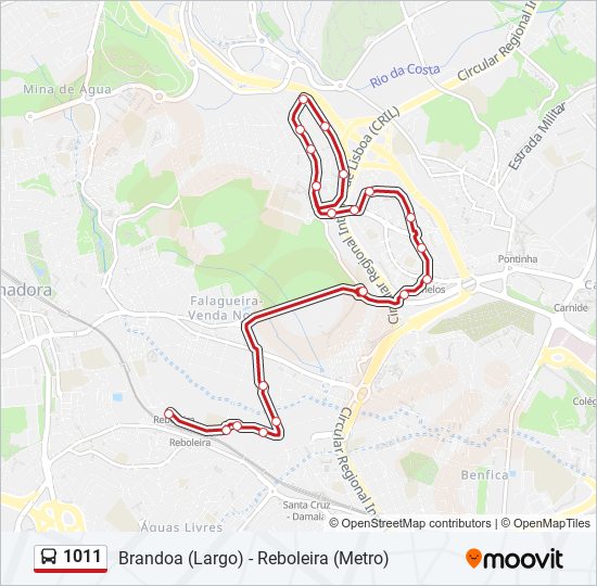 1011 bus Line Map