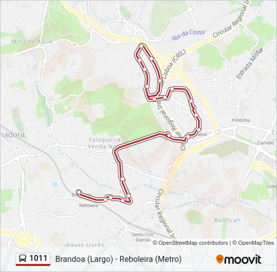 1011 Bus Line Map