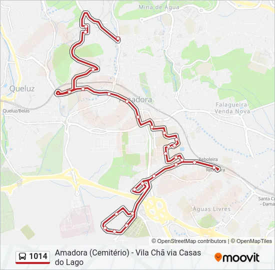 1014 Bus Line Map