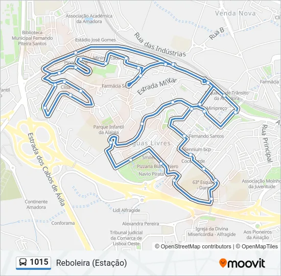 1015 Bus Line Map