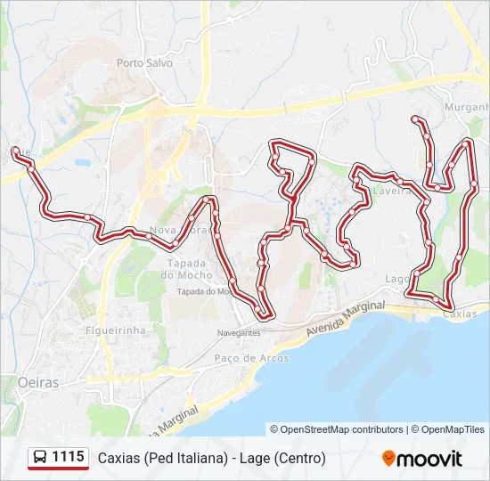 1115 Bus Line Map