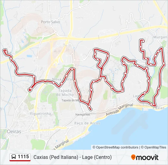 1115 Bus Line Map