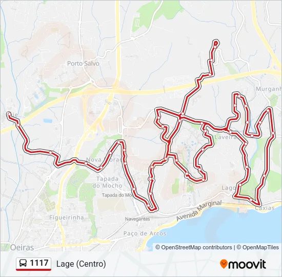 1117 Bus Line Map
