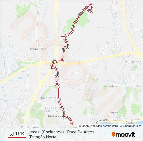 1119 Bus Line Map