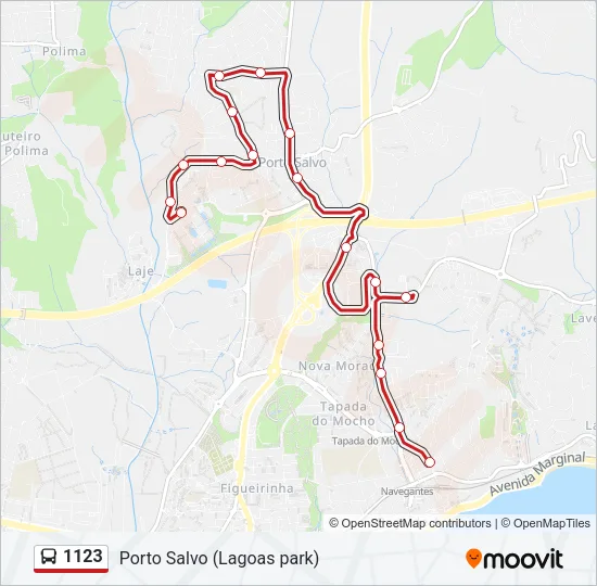 1123 Bus Line Map
