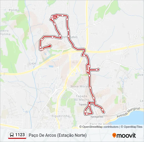 1123 Bus Line Map