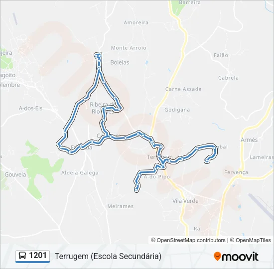 1201 Bus Line Map
