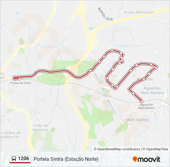 1206 Bus Line Map