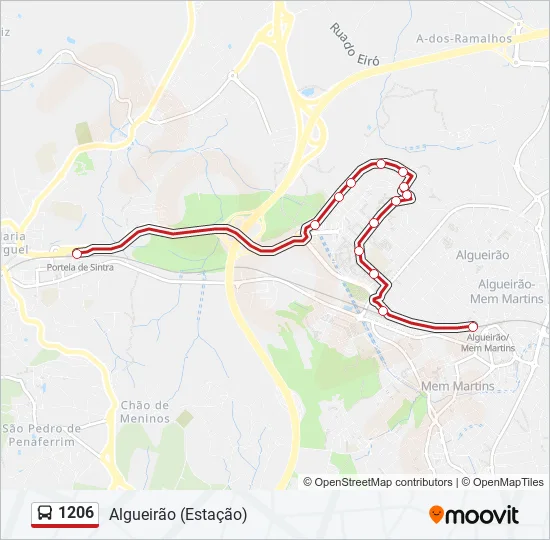 1206 Bus Line Map