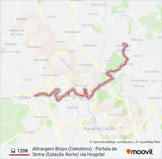 1208 Bus Line Map