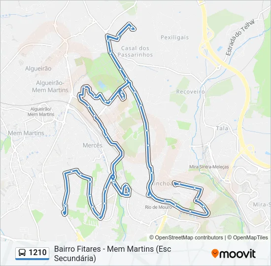 1210 Bus Line Map