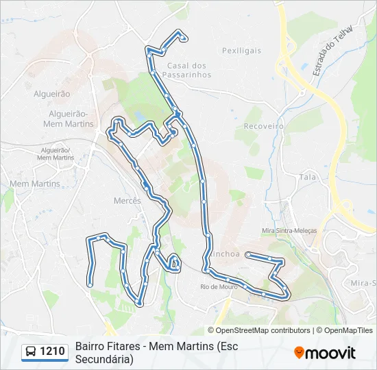 1210 Bus Line Map