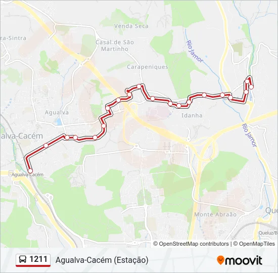 1211 Bus Line Map